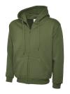UC504 Adults Classic Fill Zip Hooded Sweatshirt Olive colour image
